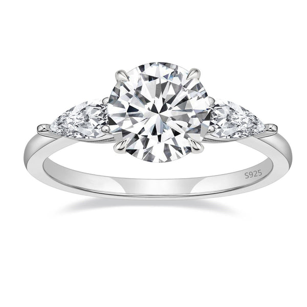 2ct Moissanite Rings 925 Sterling Silver for Engagement