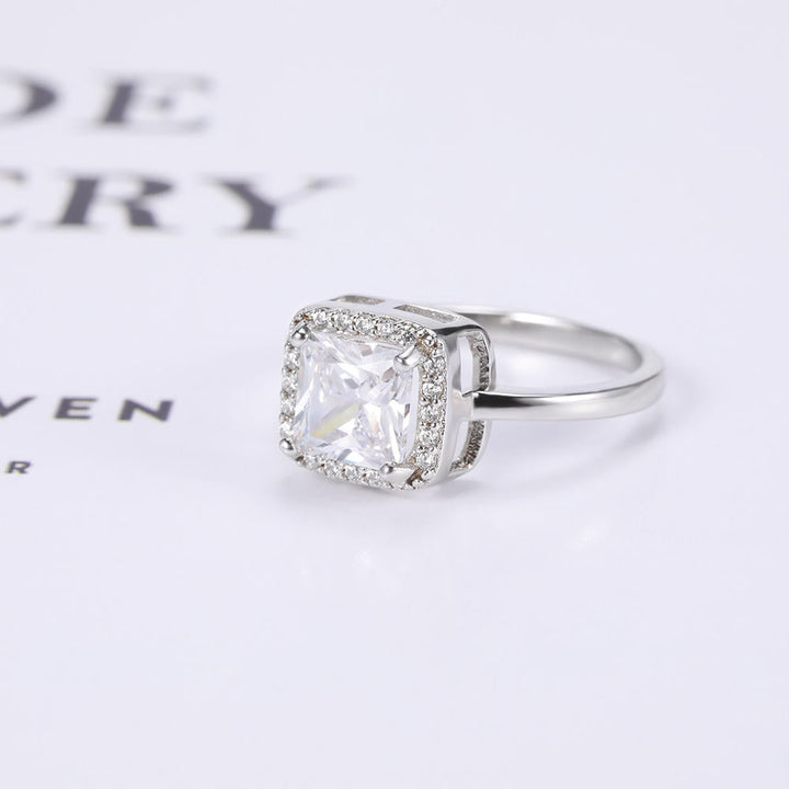 Affordable moissanite engagement ring